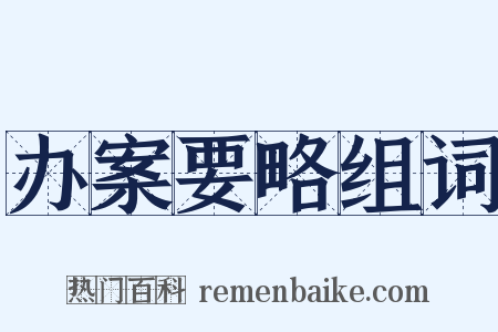 办案要略组词是什么意思的图片